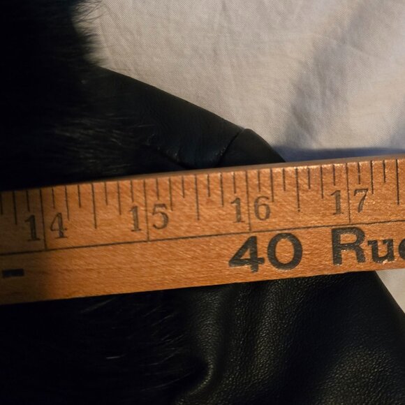 NWOT Sly & Co 100% real leather and fur winter puffer coat medium - Picture 6 of 10